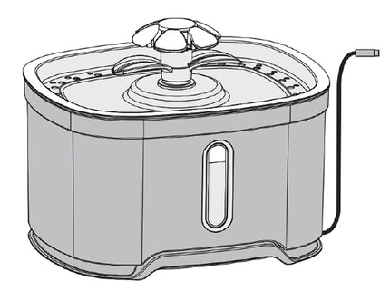 Waterdispencer - Voor Dieren - Verlicht - Fontein - Drinkbak - Waterbak - 2.5 L