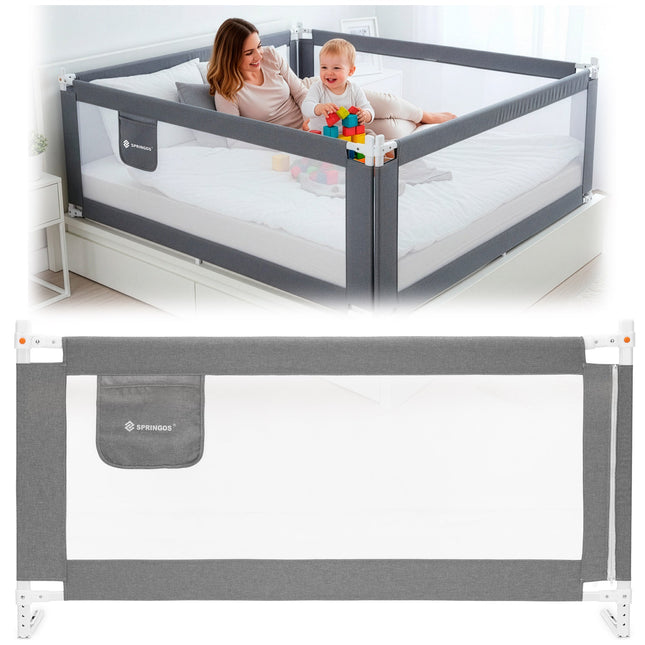 Bedhek - Kinderbedhekje - Beschermingshek - Valbescherming - Opvouwbaar -  200 CM