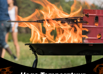 Barbecue  - BBQ - Grill - Windscherm -  Ø 37 Cm -  Rood/Zwart