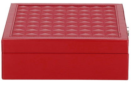 Sieradendoos | Juwelendoos | 2 Lagen | 25 x 25 x 8.5 cm | Bordeauxrood