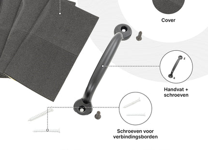 Muntel® Tussenstuk Wasmachine Droger - Stapelkit Wasmachine Droger - Universeel - Uitschuifbare werkblad - Wit