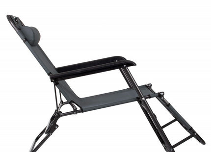 Tuinstoelen | Ligstoel |Verstelbaar | Inclusief Hoofdsteun | 2 Stuks | Antraciet