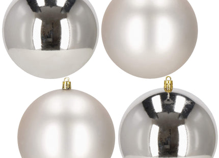 Kerstballen | 4 Stuks | 12 cm | Zilver