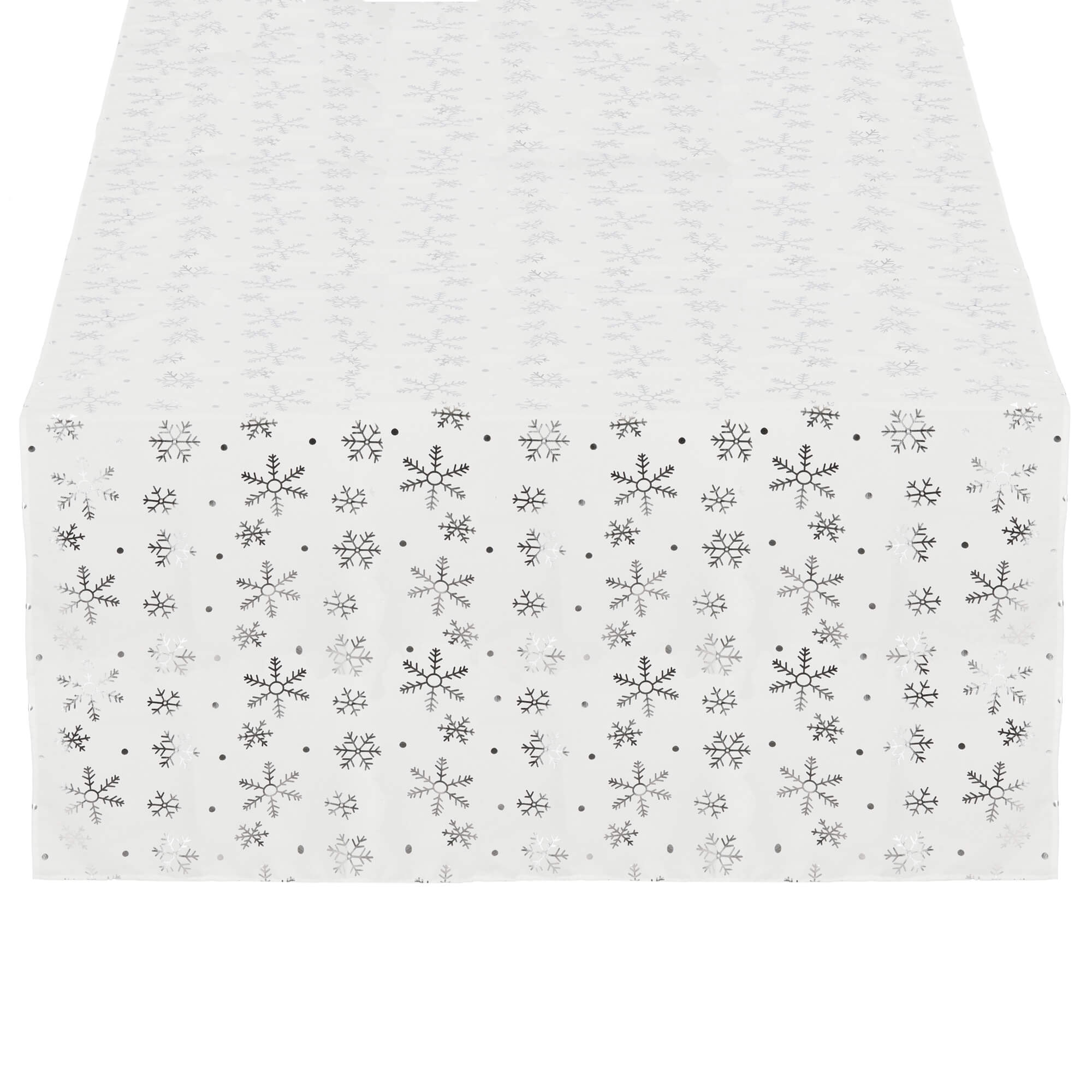 Tafelkleed -Kerst - Sneeuwvlokken- Wit - Polyester - 220 x140 CM