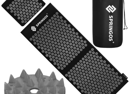 Acupressuurmat - Spijkermat -  Lichaamsstimulator - Ontspanning - Massage- Zwart