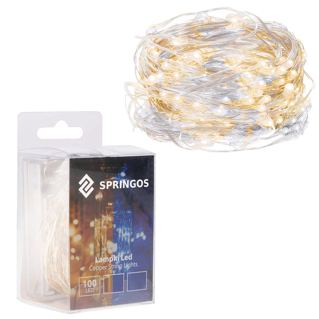 Draadverlichting Kerstboomverlichting - 100 LED - Microdraden - 9.9 M - Koel Wit/ Warm Wit