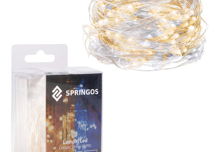 Draadverlichting Kerstboomverlichting - 100 LED - Microdraden - 9.9 M - Koel Wit/ Warm Wit