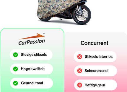 CarPassion Military Motorhoes - Beschermhoes - Waterdicht & Vorstbestendig - Maat M - Camouflage -  225 - 104 - 123 cm