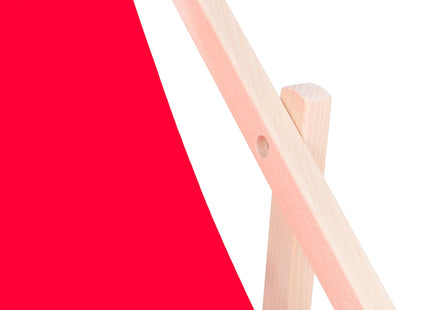 Strandstoel - Verstelbaar - Beukenhout - Hangemaakt - Rood
