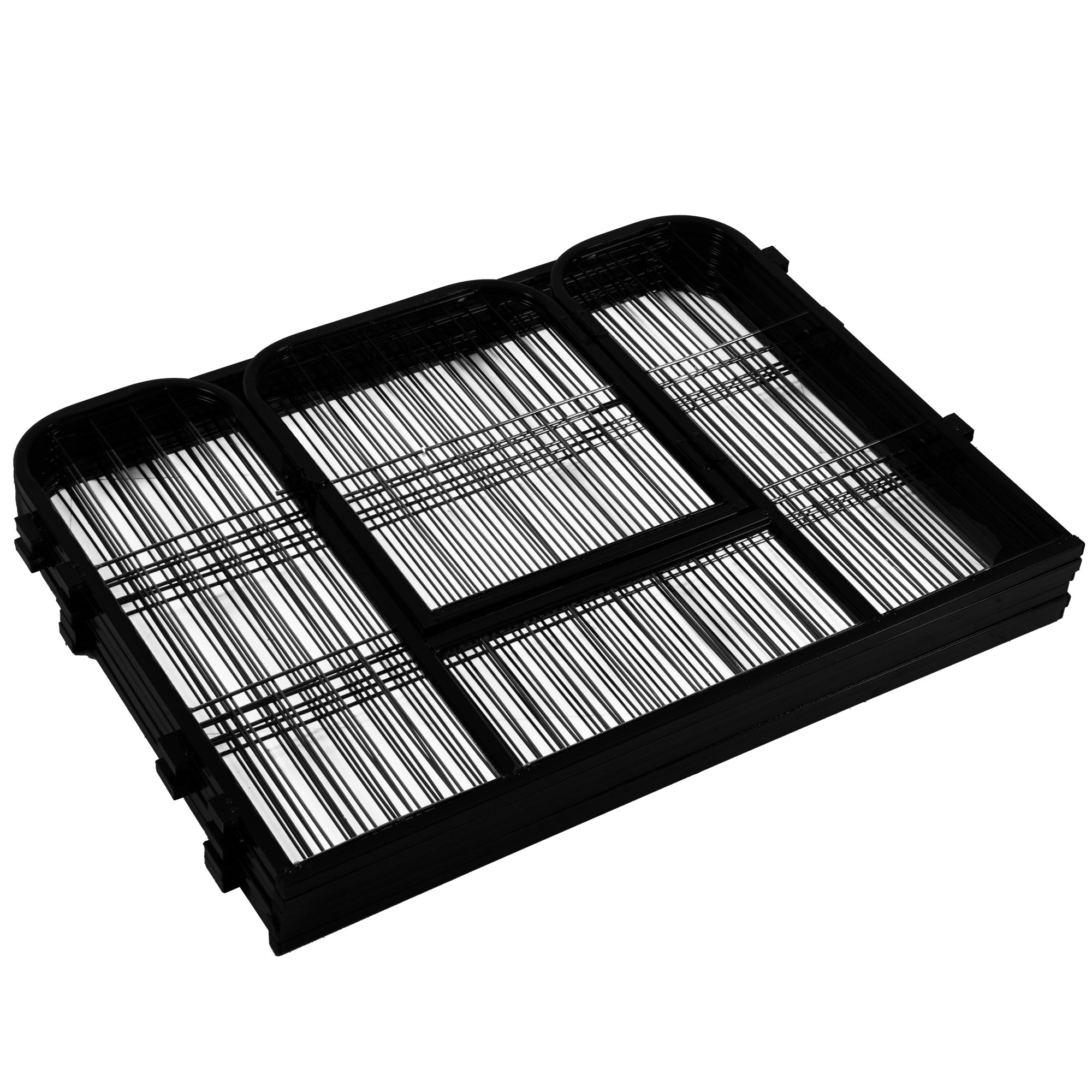 Puppyren -  Opvouwbaar - Metaal - Zwart - 165x84x60 CM