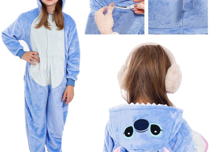 Onesie Kinderen  | Maat 120/130 | Blauw