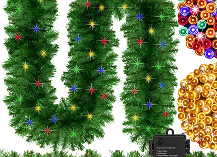 Kerstslinger | 2,7 m | Lichtgevend | Multicolor | Warm Wit | 50 Led