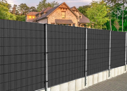 Vlechtband | Privacyfolie | Voor Tuinafsluiting | PVC | 35 m | 450 g/m² | Antraciet