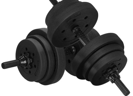 Dumbbellset - 6 in 1 Springos Kettlebell Pro Set - 20 KG - Halter Verlengstuk - Verstelbaar - Complete Set - Thuis Sporten - Zwart