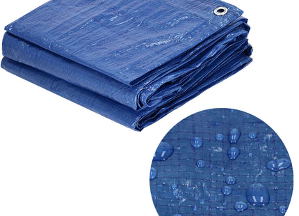 Afdekzeil | Dekzeil | Zeildoek | Waterdicht | PVC | 6 x 8 m | 60 g/m2 | Blauw
