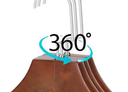 Houten Kledinghangers - 3 Stuks - Draaibaar - Luxe - Bruin