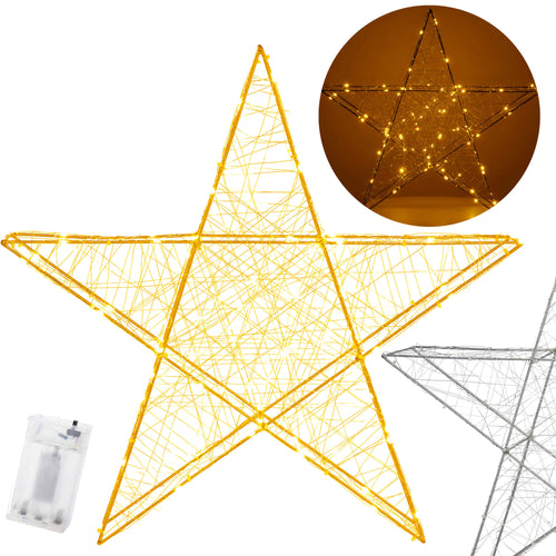 Lichtgevende kerstster met warm witte LED lampjes