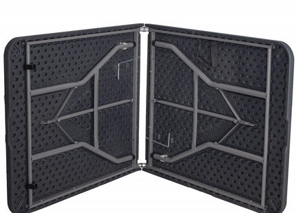 Klaptafel | Vouwtafel | Kampeertafel | Inklapbaar | Draagbaar | 180 x 75 cm | Zwart/Grijs