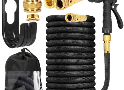 Tuinslang | Rekbare Tuinslang | Flexibel | Latex | 5m – 15m | Zwart/Goud