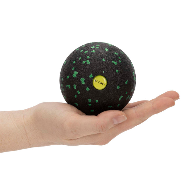 Massage Bal | Triggerpoint Bal | Lacrosse Bal | Massage | Groen/Zwart | 8 cm