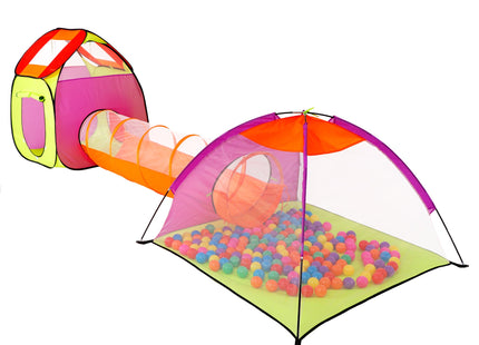 Tent - Inclusief Tunnel - Pop-up Tent - Speelgoed - Speeltent