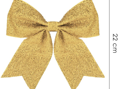 Kersthanger | Kerstversiering | Kerstdecoratie Voor Binnen | Kerststrik | Goud | 30 cm | 1 Stuk