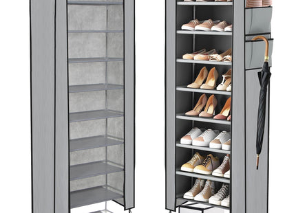 Schoenenrek - Schoenorganizer - Grijs - Stof - 9 Planken