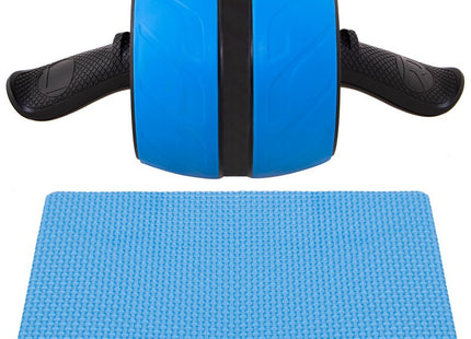 Buikspierwiel | Inclusief Kniemat | Blauw/Zwart
