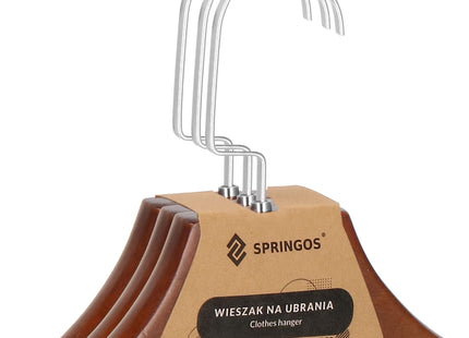 Houten Kledinghangers - 3 Stuks - Draaibaar - Luxe - Bruin