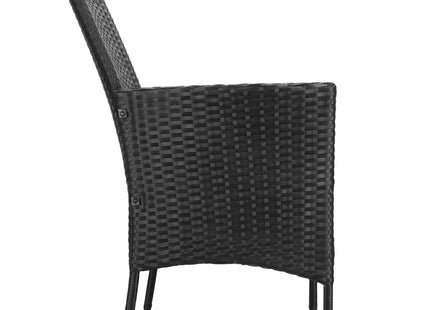 Tuinset - 8 - Stoelen - Tafel - Rotan - Zwart/Wit - 224 x 103 x 74 CM