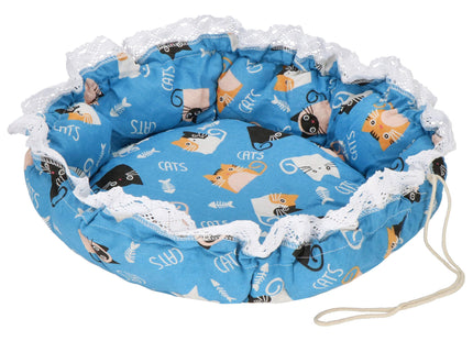 Kattenmand | Cats | Huisdier bed |  Polyester | 73 cm | Blauw