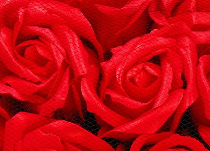 Kunstboeket - Sierboeket - Decoratief - Zeep Rozen - Decoratief - Valentijnsdag - Rood - 32 Stuks - 35 cm