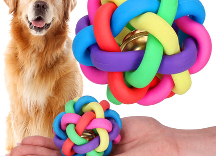 Kattenspeeltjes | Kattenspeelgoed | Hondenspeeltje | Rubber | Bal Met Bel | Multicolor | 7 cm