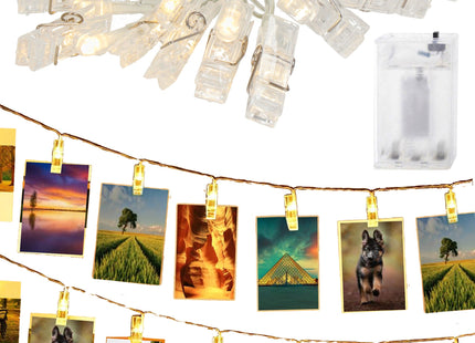 Led Clips - Verlichting - Foto Clips - 10 Led - Warm Wit