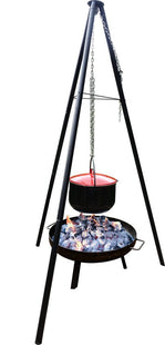 Muntel® BBQ Tripod - Driepoot - Pot - Rooster - Rookplankjes - Vuurschaal - 65 x 180 cm