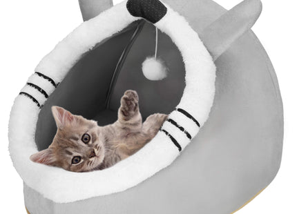 Kattenmand - Kattenhuis - Bed - Kussen - 42x44x35 cm - Grijs