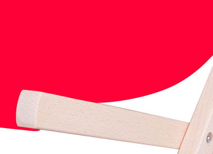 Strandstoel - Verstelbaar - Beukenhout - Hangemaakt - Rood