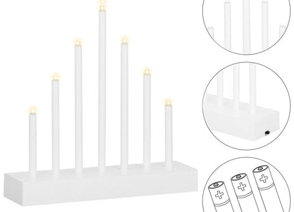 LED Kaarsenbrug | Batterijen | Wit | Warm Wit
