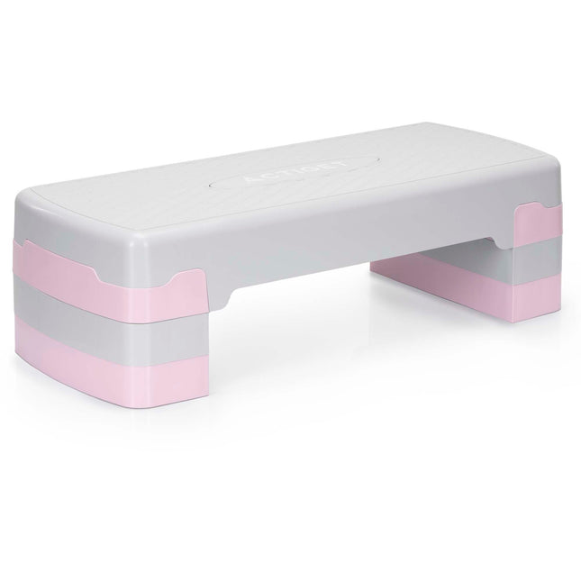 Aerobic Stepper | Verstelbaar | Grijs/Roze | 350 KG