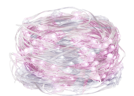 Draadverlichting Kerstboomverlichting - 20 LED - Microdraden - 1.9 M - Koud Wit/Roze