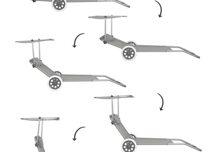 Ligstoel | Ligbed | Verstelbaar | Ergonomische Vorm | Grijs