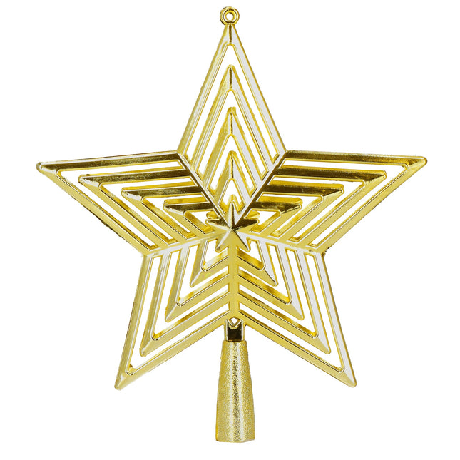 Kerstboom Piek | Ster | 23 cm | Goud