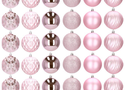 Kerstballen | 30 Stuks | 8 cm | Roze