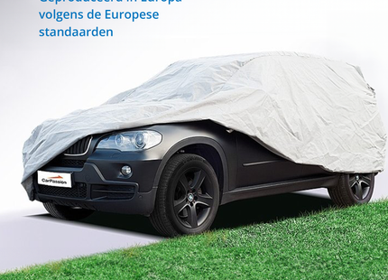 CarPassion Perfect Autohoes - Beschermhoes - Waterdicht &amp; Vorstbestendig - Maat XL - Grijs - 485 x 137 x 150 cm