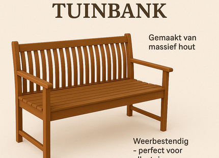 Tuinbank | Tuinbankje | Zitbank Buiten | Naaldhout | 160 x 56,5 x 87,5 cm | Bruin