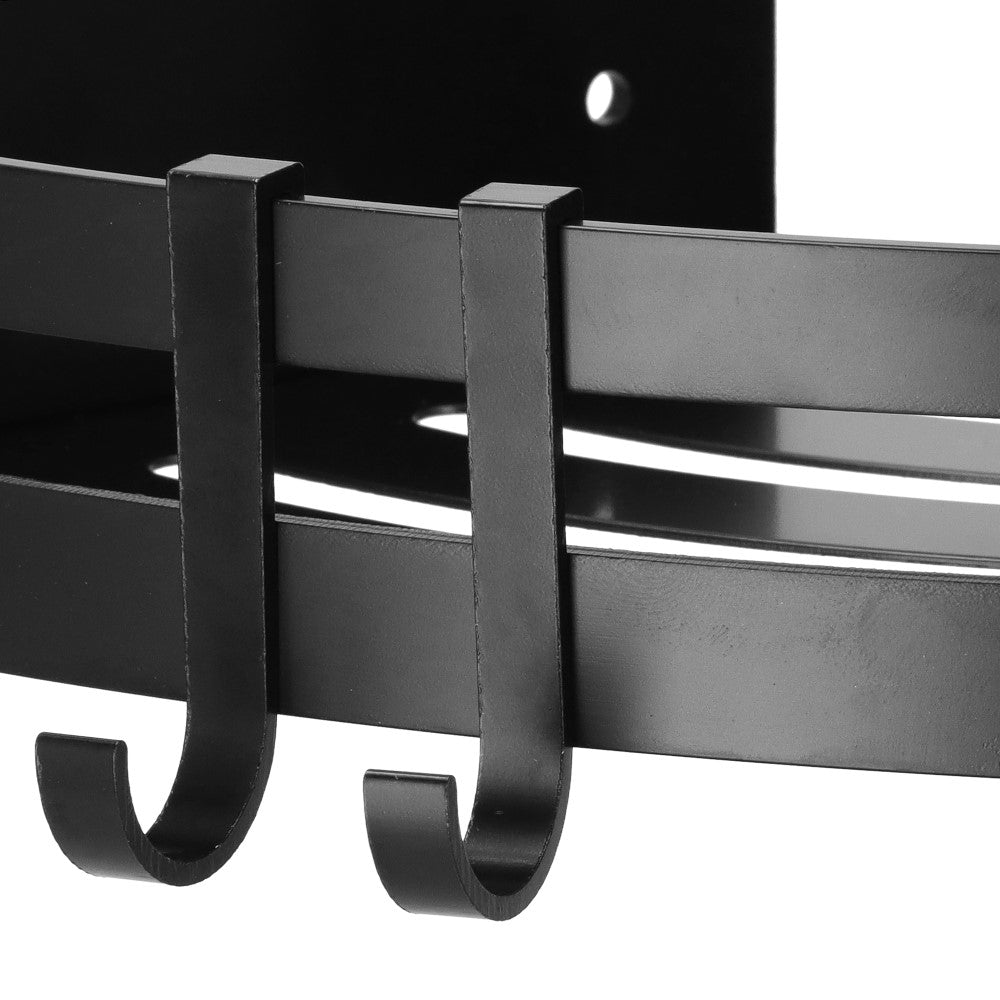 Doucherekje | Doucheplank | Aluminium | 30.5 cm | Zwart