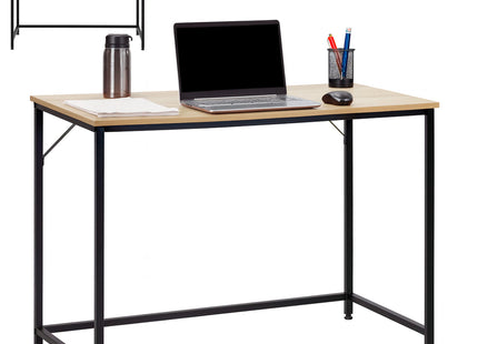 Bureau – Werkbureau – Computer Bureau – Bureautafel – 100 x 50 x 76 cm – 50 Kg - industriële - Zwart/Naturel