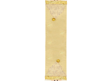 Tafelkleed -Kerst - Kerstman - Goud - 205 x 30 CM