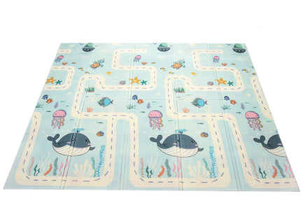 Speelmat | Speelmat Foam | Inklapbaar | 200 x 180 cm | Oceaan | Dierentuin | Educatief