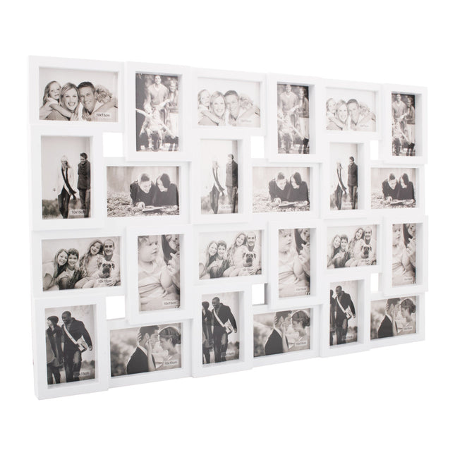 Fotolijst - 24 Foto's - Collage - Staand/Liggend - 86 x 57 cm - Wit